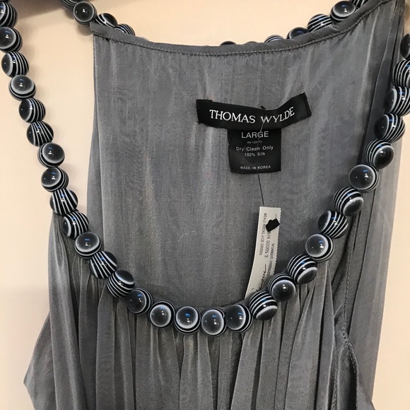 Thomas Wylde Silk Beaded Dress